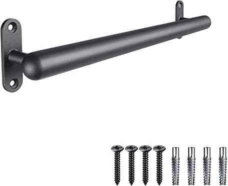 Dolibest 91cm Corrimano in metallo da parete, corrimano per gradini delle scale, maniglia di sicurezza antiscivolo, barra di sostegno per scale senza barriere per anziani, uso interno ed esterno