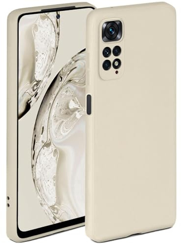 ONEFLOW Soft Case für Redmi Note 11S Hülle aus Silikon mit Kameraschutz, Silikonhülle mit erhöhtem Schutz fürs Display, Backcover Schutzhülle, weiche Handyhülle, Creme