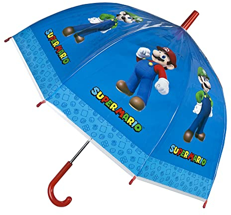 Undercover 6600000030 - Super Mario Regenschirm - Super Mario Regenschirm, Länge 66 cm, Durchmesser 69 cm