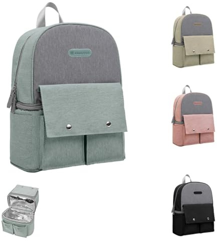 Kikkaboo Wickeltasche Nia Rucksack, Reißverschlussöffnung, verschiedene Fächer, Farbe:grün