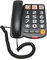 Telefono con Pulsanti Grandi per Anziani, Telefono Fisso con Filo, Telefono con Immagini Foto per Anziani Telefono Fisso con Pulsanti Grandi per Ipovedenti, Composizione One (Nero)