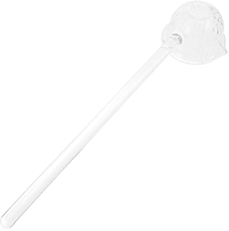 DOITOOL 11.8 Inch Glass Punch Ladle with Pour Spout, Elegant Clear Gravy Ladle Tea Spoon, Large Glass Ladle for Punch Bowl, Soup Ladles for Serving Sauce, Salad Dressing, Spooning Gravies