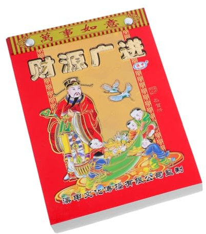 VILLFUL Mondkalender Hängender Wandkalender Papier Abreißkalender Traditioneller Chinesischer Kalender Für Büro Und Zuhause