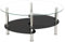 Willonin Table Basse en Trempé Verre Simple et élégante, Table Basse de Salon avec Pieds en Métal, Table D'appoint Basse,Table Basse Ovale avec 2 étagères (Transparent+Noir)