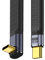 chenyang Cable corto USB C USB4 de 40 Gbps, 240 W, 100 W, 8 K, plano, delgado, FPC, cable de extensión de datos para laptop, teléfono, 13 cm, ángulo de 90 grados