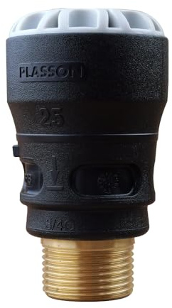 Plasson - Raccords PEHD encliquetables - Raccord droit encliquetable PE Ø25 - Laiton mâle 3/4 (20/27) avec portée plate ISO 228