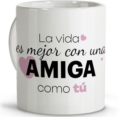 LolaPix Regalo cumpleaños mujer. Tazas originales para regalar. Regalo amiga. Regalos amigas originales. Taza cerámica 330 ml.