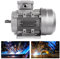 0.75KW 1400R/Min Elektromotor 380V 50Hz Freistehend Dreiphasen-Motor Kupfer-Elektromotor Profi 3-Satz-Elektromotor Mit Reiner Kupferspule FüR Ventilatoren Pumpen Werkzeugmaschinen Silber
