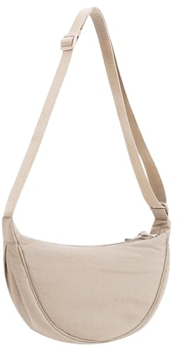 Moon Bag Damen Crossbody Mit Einstellbarem Schultergurt - Halbrunde Schultertasche Bauchtasche Cord Halbmond Tasche - Dumpling Umhängetasche Für Schule Shopper Reise