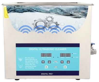 Ultraschallreiniger 10L Ultraschallreinigungsgerät mit digitalem Timer und Korb, Heizung Reinigung Ultraschall für Uhren Schmuck Halskette Uhren Rasierer Gläser Aufzeichnungen Brille