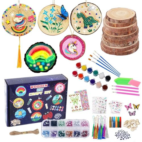 Peinture enfant,kit peinture pour enfants,Décorer Votre Propre Cadeau de Peinture, Fêtes d'anniversaire et Artisanat Familial, Cadeau Créatif pour Convient Aux Garçons et Filles de 5-10 Ans