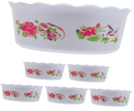 BCOATH 6 Pezzi Vaso Per Piante Acquatiche Senza Suolo Vaso Rotondo in Plastica Decorativo Per Fiori E Piante Da Ed Esterno Ideale Per Giardini E Balconi