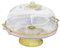 Colcolo Servierplatte für Desserts und Snacks, Servierplatte für Desserts, Tortenständer mit Deckel, Tortenplatte mit Fuß für Süßigkeiten, Cupcakes und, Klar