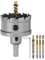 sourcing map Carbide Hole Saw Kit 57mm (2-1/4) Metal Hole Cutter Set with 5pcs Center Drill Bits Springs 1pcs Wrench for Stainless Steel Copper Iron Aluminum