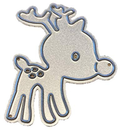 SUCHUANGUANG Metall-Stanzform mit süßem Hirsch, Weihnachts-Stanzungen, Prägeform, Vorlage für Papierbasteln, Scrapbook, Fotoalbum, Dekor