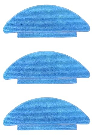 MIRTUX Kit de Mopas para Robot Aspirador Cecotec Conga Series Eternal Laser Pack de 3 - Recambio para Aspirador Conga Xtreme, Vital, MAX, Pet, Ultimete - Asccesorio de Fácil Mantenimiento