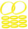 POPETPOP Lot de 50 Bracelets Extensibles Multifonctions en Silicone pour Fournitures de Fête Décorations de Festival d'anniversaire Jaune