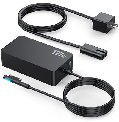 127W Surface Book 3 Charger, for Microsoft SurfaceBook 3 2 1, Windows Surface Laptop Studio 2 1, Surface Laptop/Pro/Go Power Supply AC Adapter Cord, Fast Charge with Magnetic Plug & LED