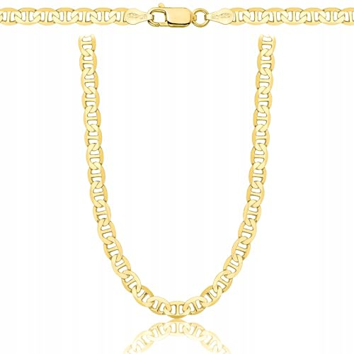 AMAR OPRAVA Gold Damen/Herren Kette 925/585, original geflochten, Goldkette- Halskette, vergoldete kette 585- königskette gold, goldschmuck plattenkette