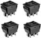 Kippschalter Schwarz 3 Polig Wippschalter 250V 6A 3 Position Ein/Aus/Ein Schalter Einrastbare mit Selbsthemmung Mini Einbauschalter Für Auto Boot Haushaltsgeräte (4 Stück)