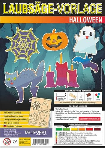 Laubsägevorlagen Halloween: 6 lustige Halloween-Motive