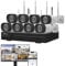 NIVIAN Kit Camaras de Vigilancia Profesional WiFi SuperHD con 8 Cámaras IP y Grabador 16CH - para Casas y Negocios - Visión Nocturna, Detección Humana IA, Audio Bidireccional, Fácil Instalación