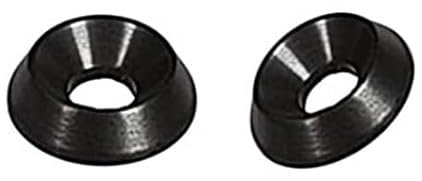 Rosetten Vollmetall für Senkkopfschrauben M3 M4 M5 M6 M8 Edelstahl Schwarz (10, M 6)