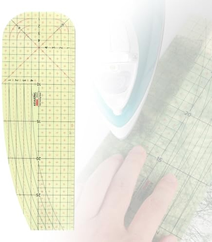 EFUTURETIME Bügellineal Hitzebeständig 30 × 10cm Heißbügellineal Metrisch | Heißes Lineal, Universal Hot Ironing Ruler, Spezialisiert auf Bügeln, Aufbügeln und Saum