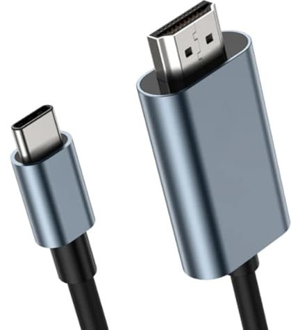 USB C to HDMI Cable 4K@60Hz 1440P@120Hz Type-C to HDTV Converter Thunderbolt 5 4 3 to HDMI 2.0 HDR Adapter for iPhone 16 15 MacBook Pro Air Mac Mini, iMac iPad Galaxy S25 Ultra S24, Pixel Book (2M)