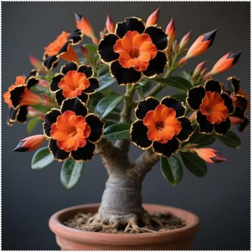 Winterhart Mehrjährig Wüstenrosen Rhizome/Hochwertige Blühende Rhizome/Bepflanzung im Freien Geeignet/Hervorragende Bonsai Präsentation-1 Rhizom-C