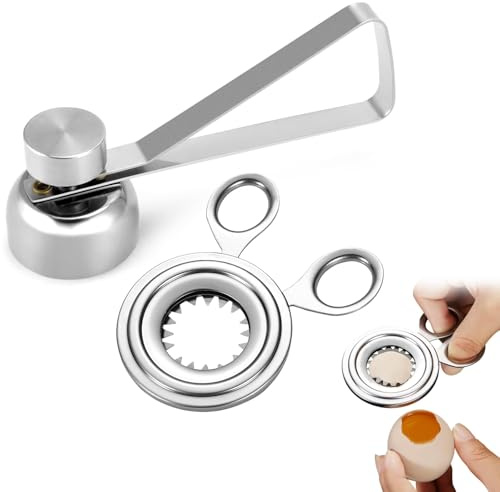 HOPCNF Eieröffner,2 Stück Eierköpfer Edelstahl,Ei Scissor Zeitsparender Eierschneider Gourmet Eierköpfer Eieröffner für Küche Frühstück Backen Dessert