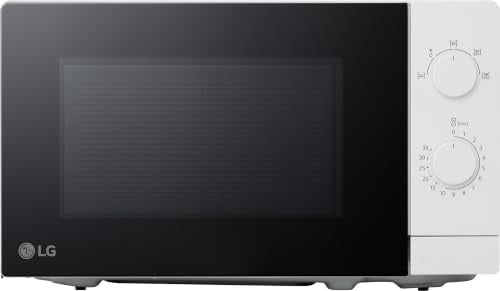 LG MS2082H Micro-ondes Solo (20 L, 700 W) avec utilisation facile, double molette rotative et éclairage intérieur LED, blanc