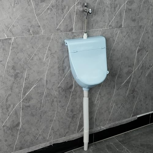 YJYJY Wandmontierter KunststoffUrinale für Männer, Badezimmer, Toilette, Garage, Urinal mit Deckel, Design, Trog-Urinumleitung
