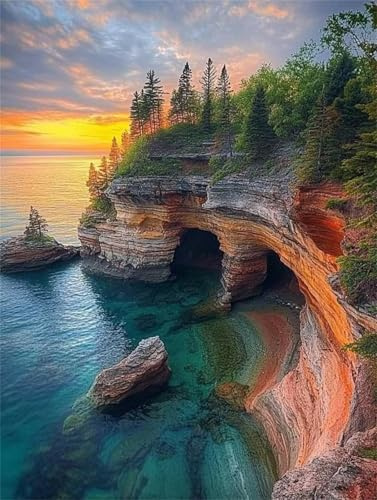 Puzzle 100 Teile Küste Landschaft 40 x 28 cm Impossible Klassische Puzzles Puzzle Erwachsene Anspruchsvoll Geschicklichkeitsspiel für die Ganze Familie