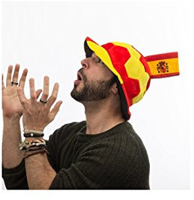 Genérico - Gorro con balón y bandera de españa