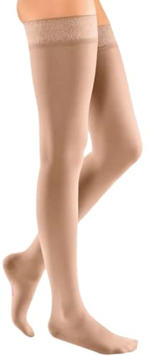 medi mediven elegance Kompressions-Umstandshose_KKL2_Geschlossen_Flächen-Haftband Rose