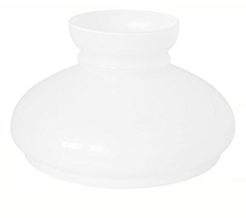 Lampenschirm Ersatzglas für Lampen und Leuchter aus Eisen und Messing Durchmesser 11 cm weiß Milch
