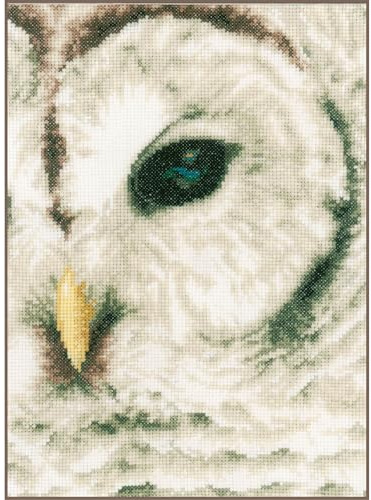 Lanarte PN-0163781 Counted Cross Stitch Kit: Owl (Evenweave), NA, 19 x 26cm