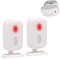 Mengshen Motion Sensor Alarm, Wireless Doorbell Alert for Front Door/Door Entry/Driveway/Home Shop Visitors/Mailbox, Home Security System Kit with 1 Sensor and 2 Receiver - YBQ041