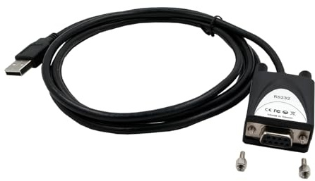 Exsys EX-1311-2F USB 2.0 auf 1x Seriell RS-232 1.8 m Kabel mit 9 Pin Buchse LED Anzeige Schwarz