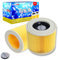 Filtro de Cartucho Lavable y Reutilizable Compatible con Kärcherr WD2 / WD3 / MV2 / MV3 /Series A/K/SE 4001 / SE 4002 Aspiradora en Seco y Húmedo, Reemplaza # KAR64145520 por Poweka (2 Piezas)