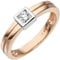 Jobo Damen-Ring aus 9 Karat 375 Rosegold Bicolor mit Zirkonia Größe 56