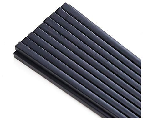 Baguettes Ménage en alliage Chopsticks année Family Pack en acier inoxydable 10 paires Art de la table Slip gratuite moule (10 paires) (Size : 27cm)