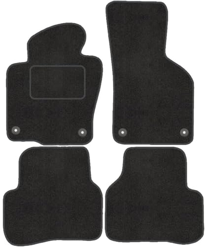 Fußmatten mit Clips 4er Set für VW Passat B7 3C 2010-2015 Velours Automatten