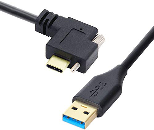 Xiwai USB 3.1 Typ-C Single Screw Locking to Standard USB 3.0 Datenkabel 90 Grad für Kamera (1,2 m)