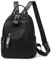 Rucksack für Frauen Klein Mini Nylon Reiserucksack börse, Schultertasche Niedlich Leicht für Mädchen, Schwarz (schwarz), Small