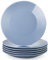 LOVECASA, Series Sweet, Dinner Plates Porcelain Dinner Plate Set Side Plate Snack Plate Salad Plate, Pack of 6, 26.5 x 26.5 x 3 cm, Light Purple