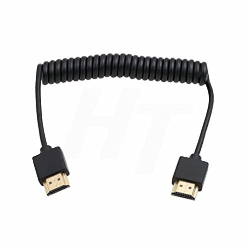 HangTon câble mince enroulé HDMI vers HDMI 2.0 4K pour ZCAM E2 Sony Canon Panasonic Blackmagic caméra ATOMOS portkeys moniteur