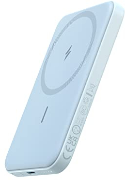 Anker Power Bank, 621 Magnetic Battery (MagGo), 5000mAh Magnetic Wireless Portable Charger with USB-C Cable, Only Compatible with iPhone 16/16 Plus/16 Pro/16 Pro Max, iPhone 15/14/13/12 Series