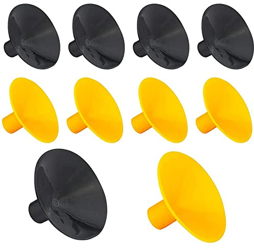 CENPEK Pfeil-Saugnäpfe für Kinder, Sicherheitspfeil-Gummi-Saugnapf für Outdoor-Jagdspiel (schwarz + gelb), 10 Stück